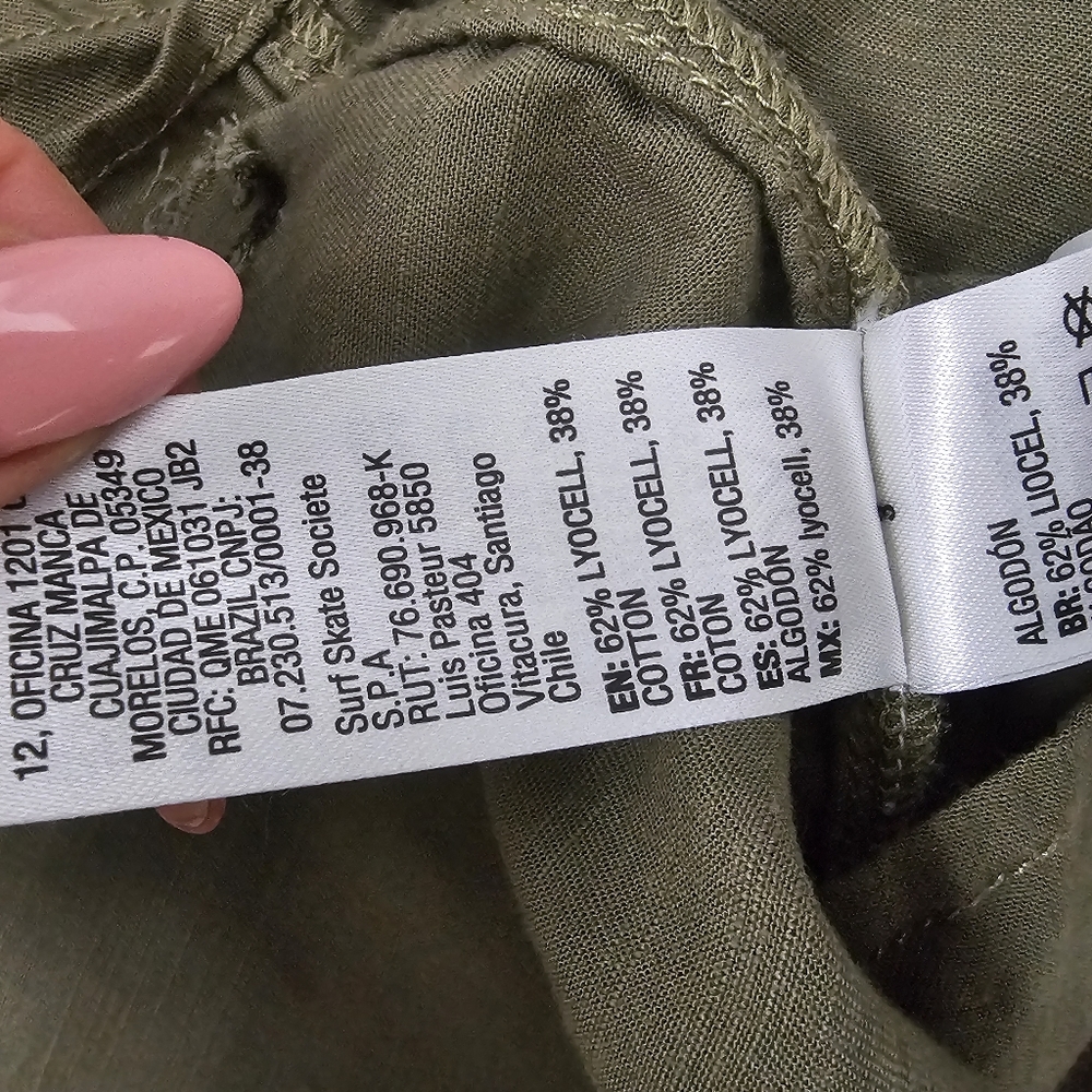 ♥︎ ROXY ♥︎ KHAKI SPHERE Longsleeve Shirt Dress Burnt Olive Mountain & Wa… - Picture 10 of 14